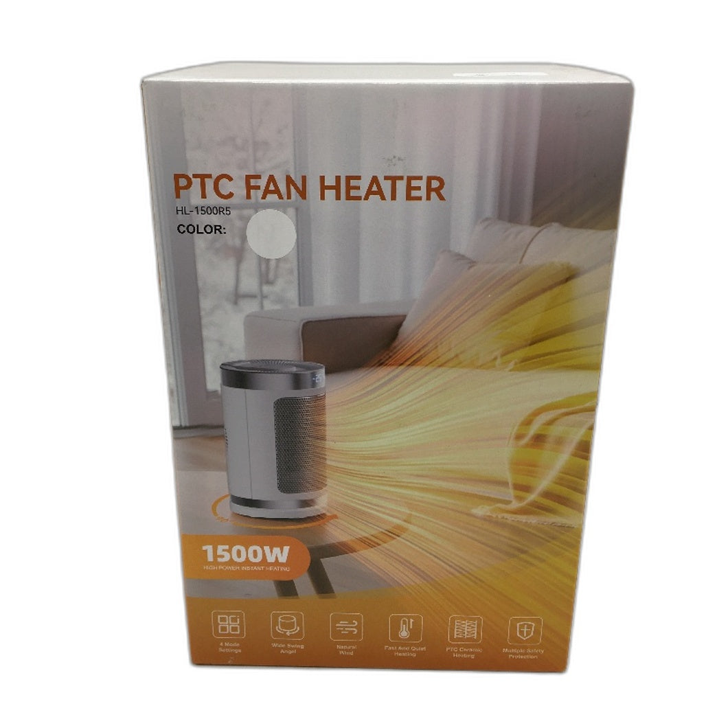 HL-1500R5 1500W PTC Portable Ceramic Desktop 5 Mode Fan Heater in White DEMO