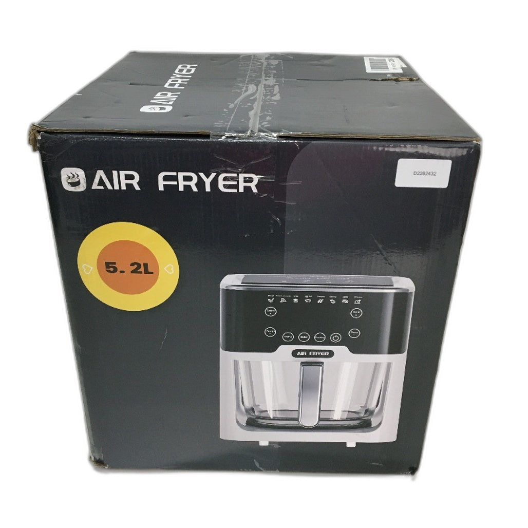 5.2L Digital Air Fryer with Clear Glass Pot Multifunctional Cooker NEW