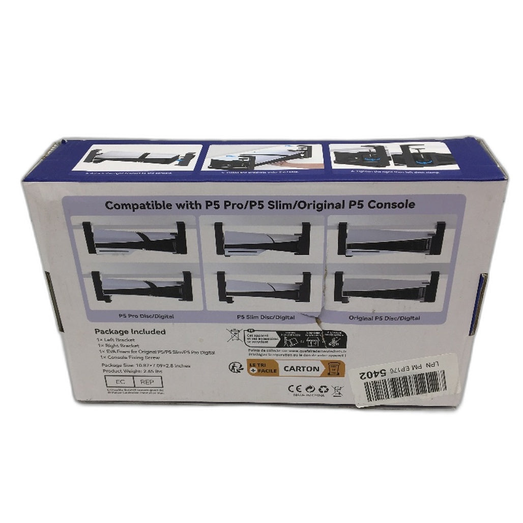 P5 Slim Profile Under Desk No Drill Camp Console Mount in Black NEW