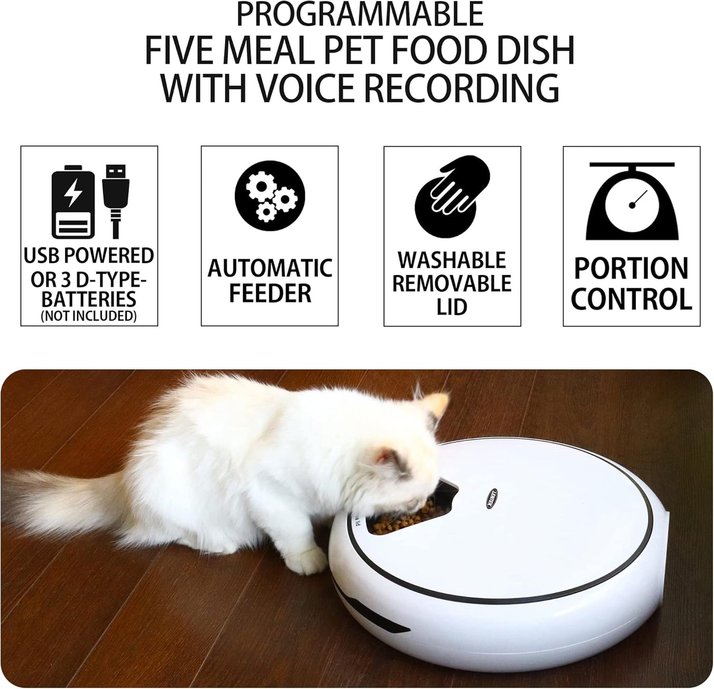 Lentek Programmable Automatic Portion Control Pet Feeder with Digital Timer NEW