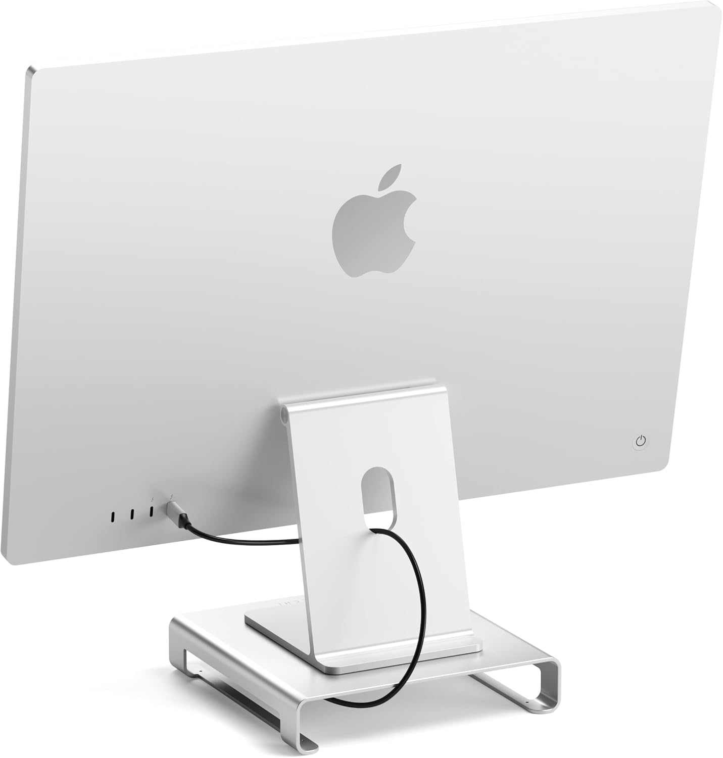 Satechi Aluminum Monitor Stand USBC C TYPE A 4 Port Hub for iMac in Silver NEW