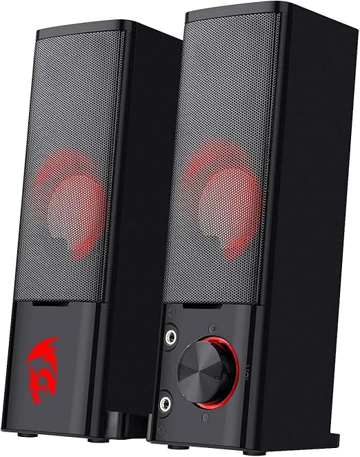 Redragon Orpheus GS550 2 Channel USB Powered PC Gaming Speakers in Black NEW