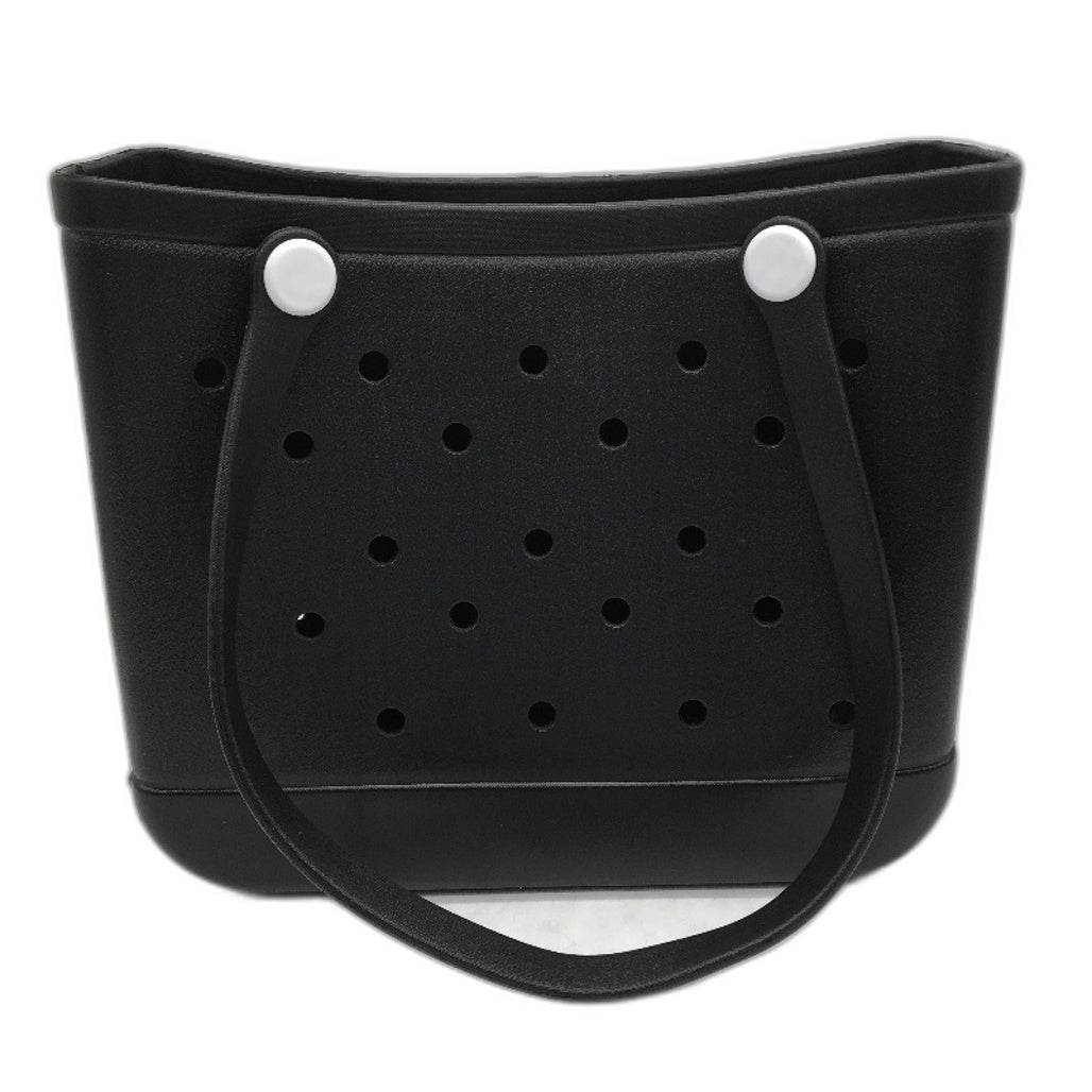 Black EVA Durable Waterproof Rubber Tread Base Sandproof Medium Beach Tote NEW