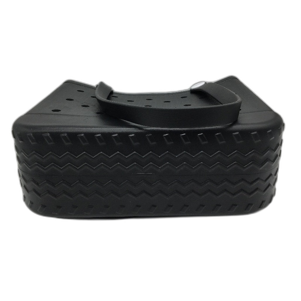 Black EVA Durable Waterproof Rubber Tread Base Sandproof Medium Beach Tote NEW