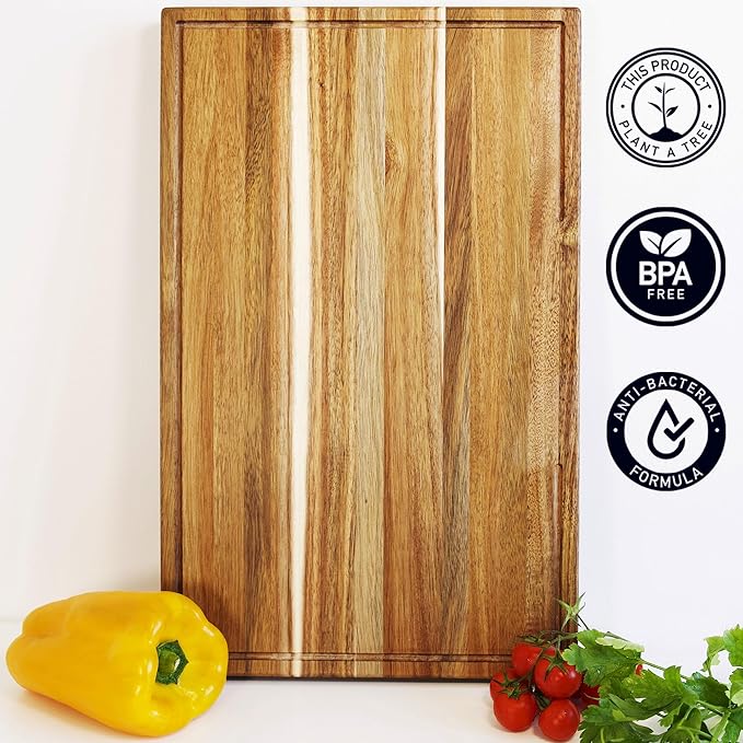 Babilonia 15.7 Inch Extra Thick Heavy Duty Acacia Wooden Chopping Board NEW