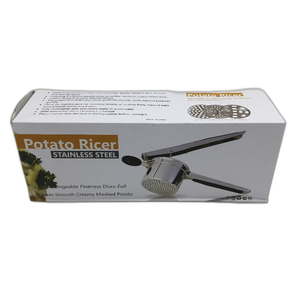 3 in 1 Stainless Steel Potato Ricer with Interchangeable Disc Blades NEW