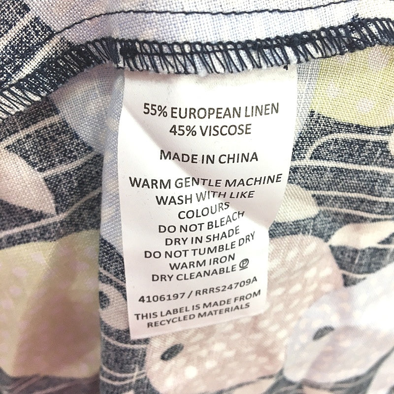 Regatta Myer European Linen Blend Navy Colourful Dress Ladies Size 10 NEW