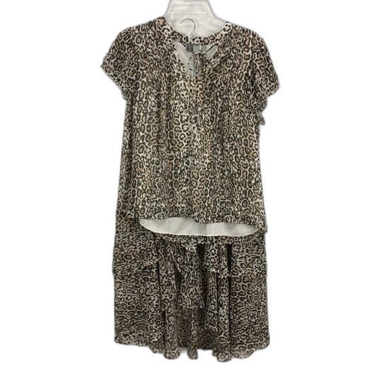 Tokito Myer Animal Print Ruffle Skirt & Top Matching Set Ladies Size 8 NEW
