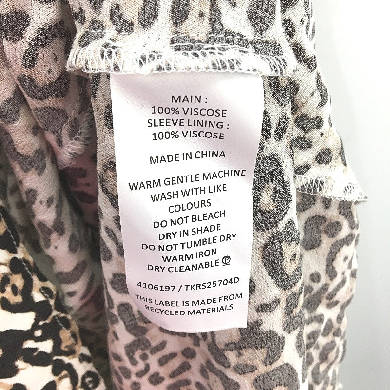 Tokito Myer Animal Print Short Sleeve A-Line Long Summer Dress Ladies Sze 10 NEW