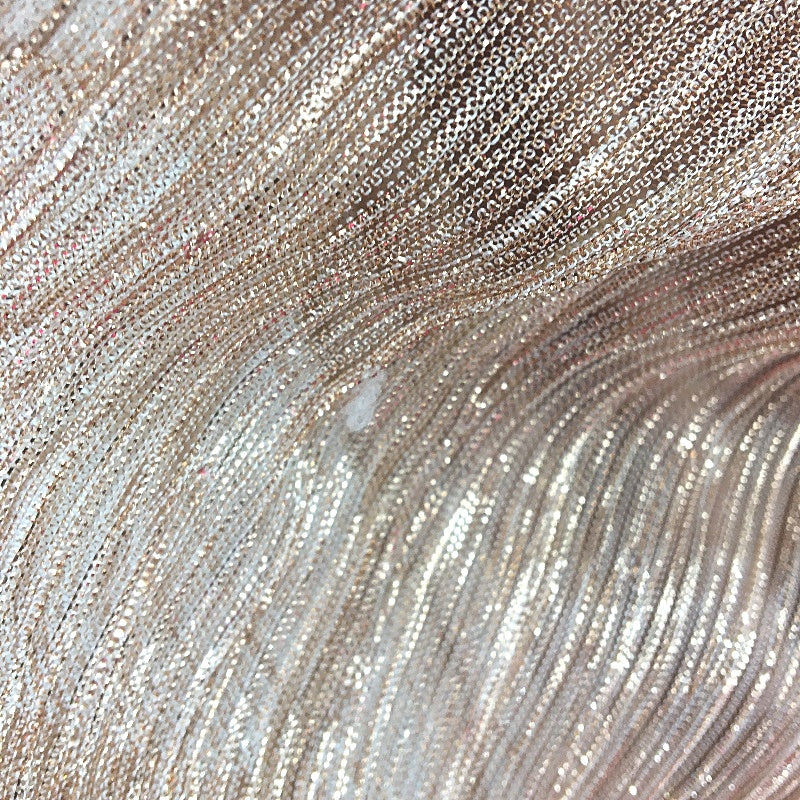 Tokito Myer Metallic Golden Blush Flowy Satin Lined Dress Ladies Size 10 NEW