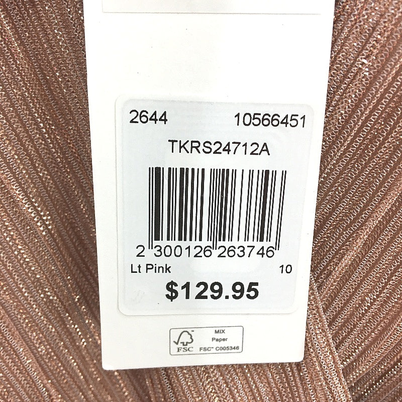 Tokito Myer Metallic Pink Blush Flowy Short Layered Look Dress Ladies Sze 10 NEW