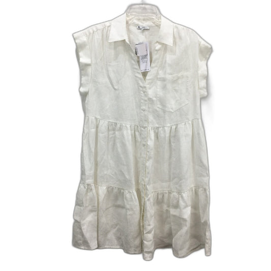 Target 100% European Linen White Casual Summer Dress Ladies Size 10 NEW