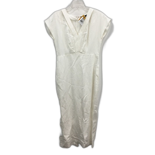 Basque Linen Blend Ivory Lightweight Summer Dress With Pockets Ladies ize 10 NEW