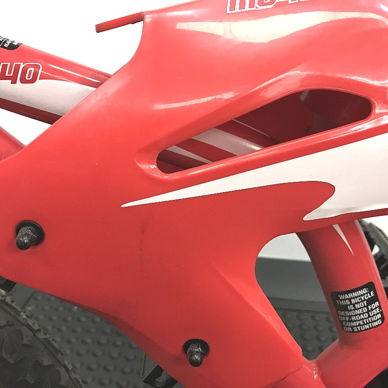 Motocross Bike 40cm Red & Black Plastics With Training Wheels Kids Bicycle DEMO