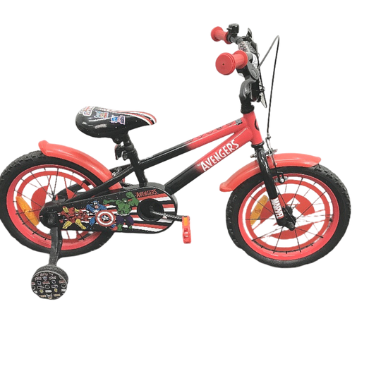 Marvel Comics Superheroes 40cm Black Bike With Removable Training Wheels DEMO