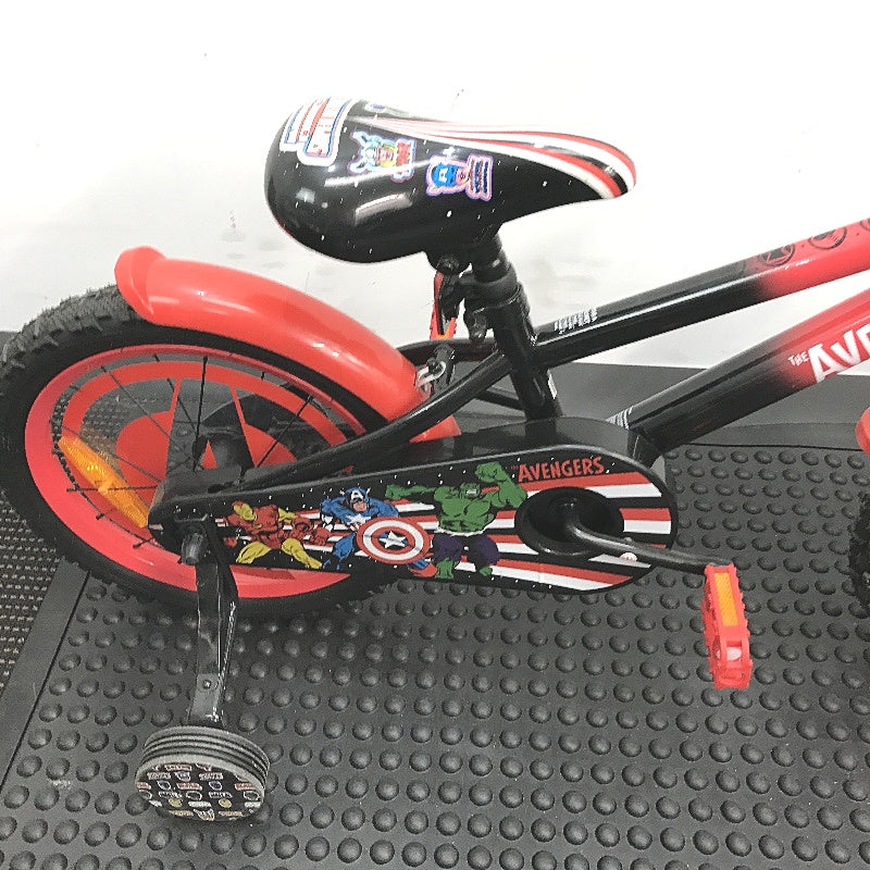 Marvel Comics Superheroes 40cm Black Bike With Removable Training Wheels DEMO