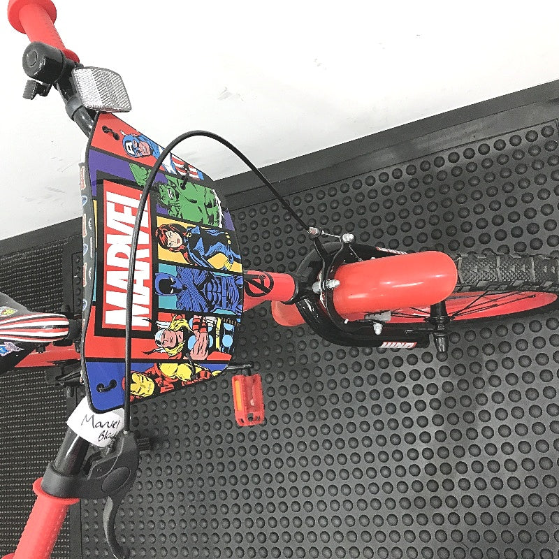 Marvel Comics Superheroes 40cm Black Bike With Removable Training Wheels DEMO