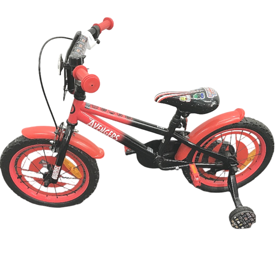 Marvel Comics Superheroes 40cm Black Bike With Removable Training Wheels DEMO