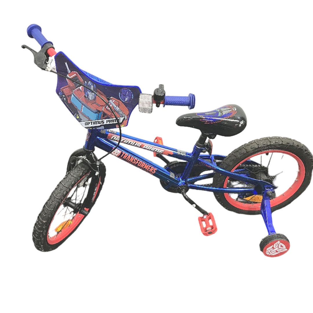 Transformers Optimus Prime 40cm Blue Bike With Removable Training Wheels DEMO