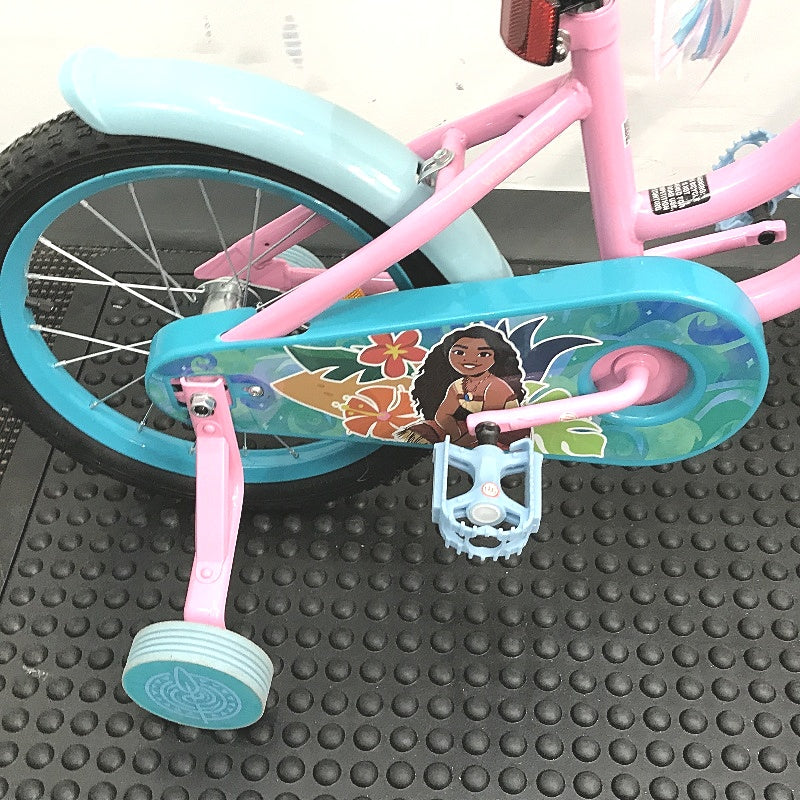 Disney Princess Moana 40cm Blue & Pink Bike With Removable Training Wheels DEMO