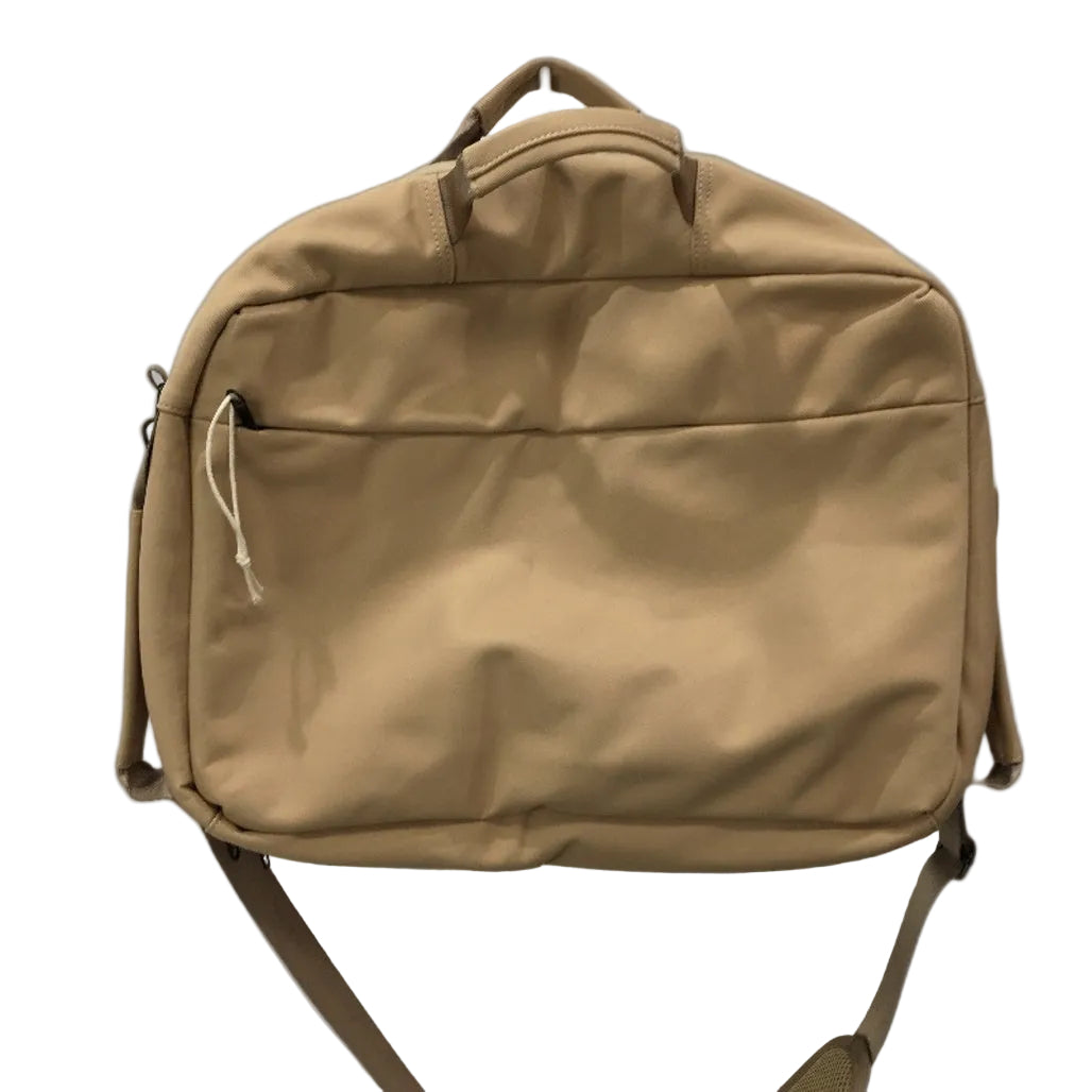 Khaki Tan Multi Zip Softshell Travel Laptop Bag Removable Shoulder Strap NEW