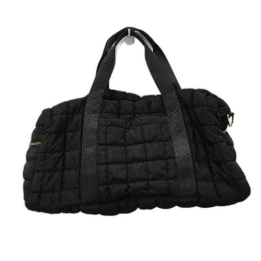Sunway Soft Quilted Black With Gold Accents Puffy Travel Duffle Bag NEW
