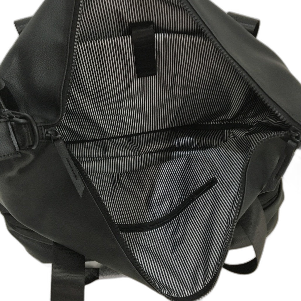 Weekender Tote Black Leather Look Expandable Travel Bag W/ Shoe Compartment NEW