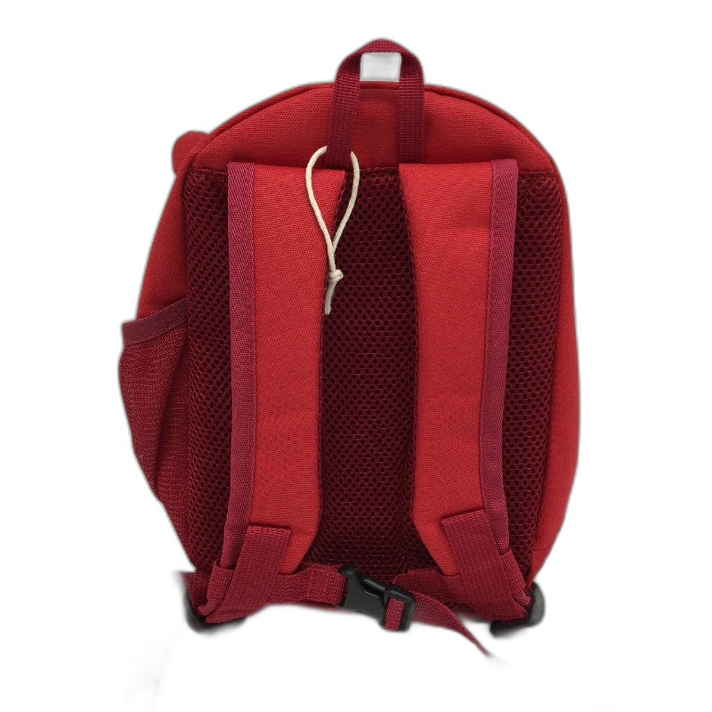 Solid Red Mini Backpack With Cute Little Ears & Stomach Strap 25cm NEW