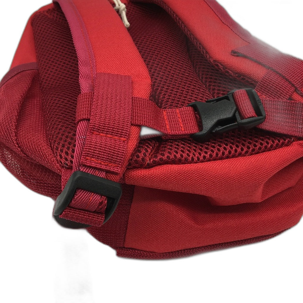 Solid Red Mini Backpack With Cute Little Ears & Stomach Strap 25cm NEW