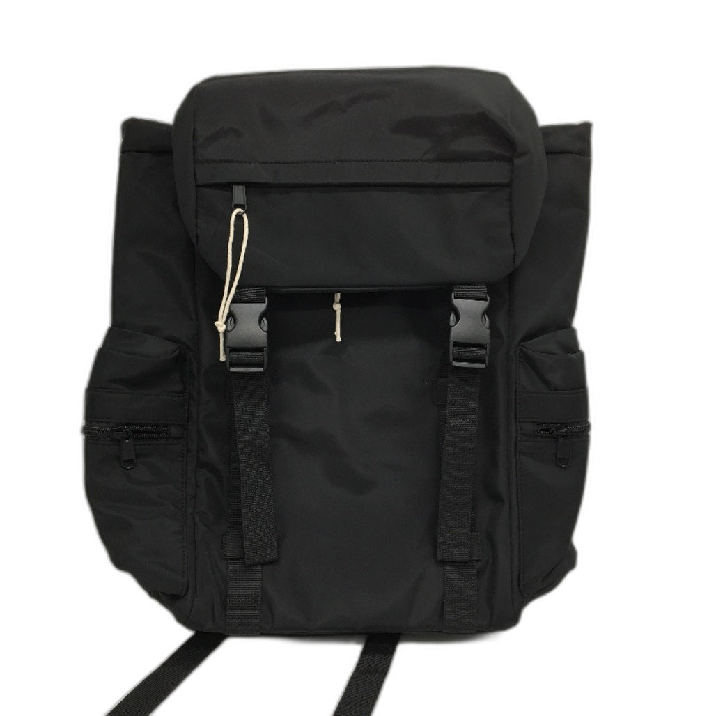 Explorer Black Travel Hiking Multifunctional Drawstring Flip Top Backpack NEW