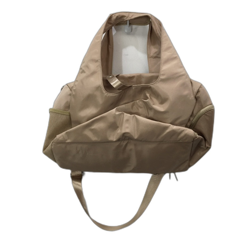 Easy Store Golden Silky Duffle Style Large Travel Bag With Shoulder Strap NEW