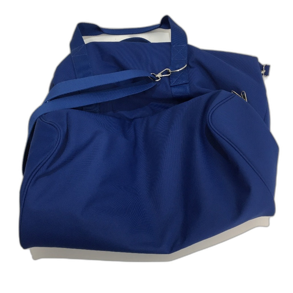 Woven Royal Blue Oversized Tote Weekender Bag With Shoulder Strap NEW