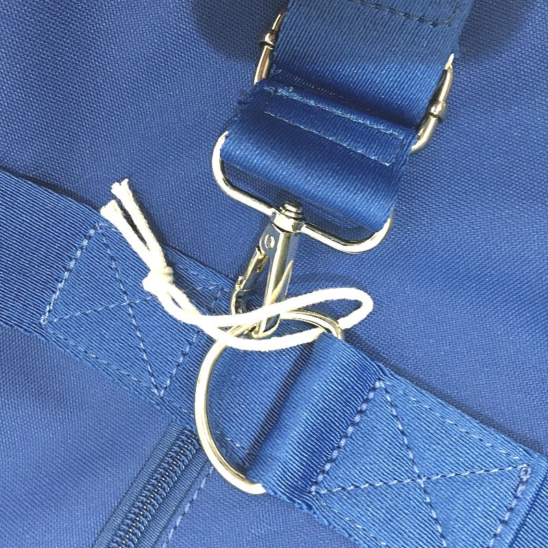 Woven Royal Blue Oversized Tote Weekender Bag With Shoulder Strap NEW