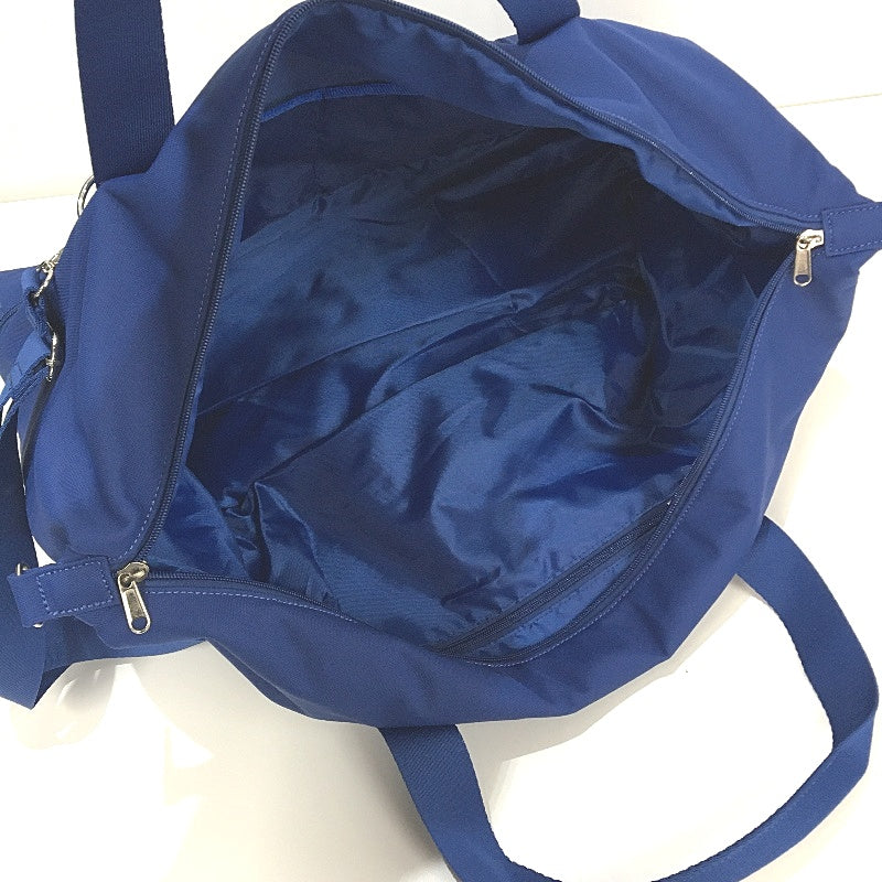 Woven Royal Blue Oversized Tote Weekender Bag With Shoulder Strap NEW