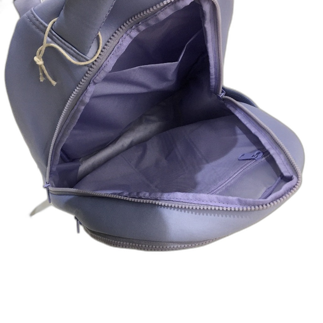 Everday Neoprene Feel Padded Zip Up Lilac With Front Zipped Pocket Backpack NEW