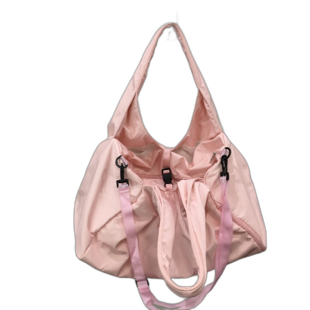 Easy Store Pink Silky Duffle Style Large Travel Bag With Shoulder Strap NEW