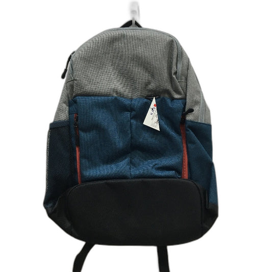 Three Tone Blue Black & Grey Everyday Multi Functional Backpack NEW