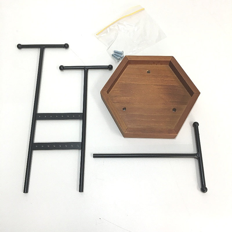 SONGMICS Jewellery Display Tree Metal Stand Holder With Wood Base Tray NEW