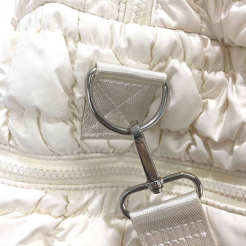 Sunway Soft Puffy Quilted Crossbody Duffle Bag Adjustable Straps Cream NEW