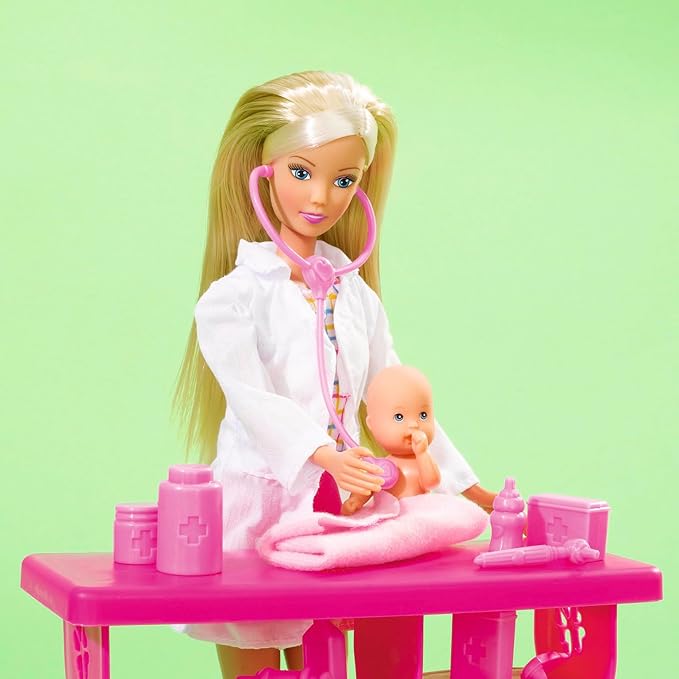 Steffi Love Baby Doctor Clinic Dolls & Accessories Playset Role Play Age 3+ NEW