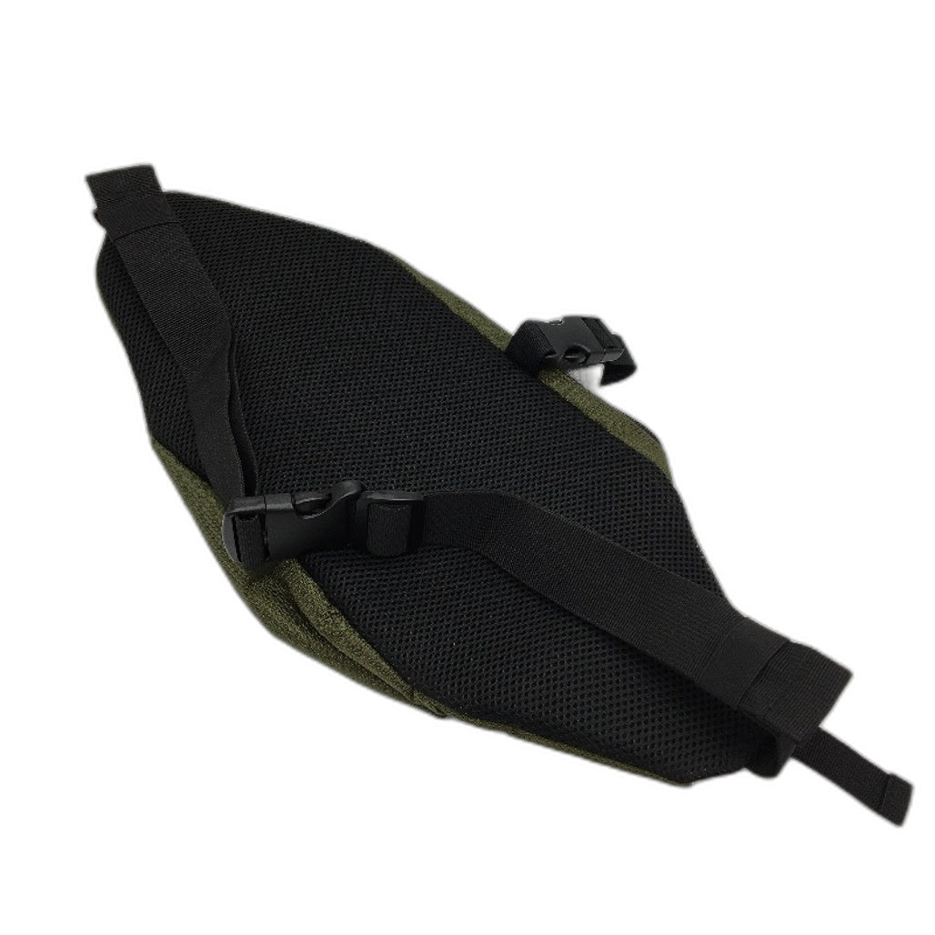 Multi Compartment Sling Bag Bottle Holder Adjustable Crossbody Strap Green NEW