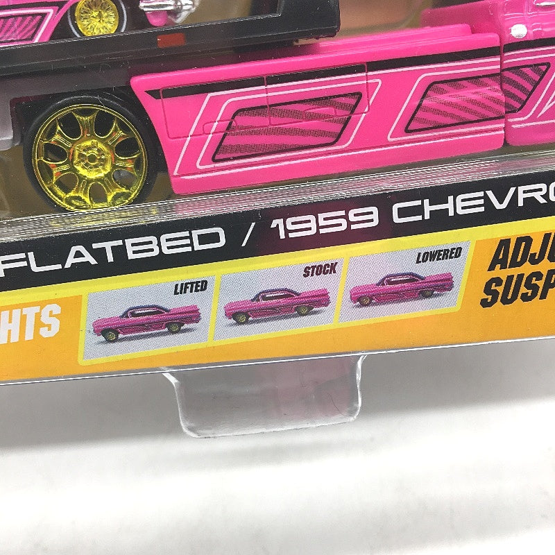 Maisto Elite Transport Chevrolet 1957 Flatbed 1959 IMPALA SS 1/64 Diecast NEW