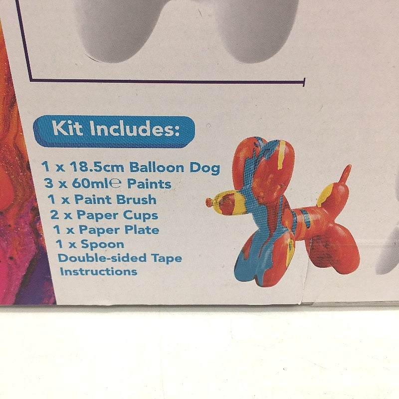 Project Craft Marble Balloon Dog Pouring Paint Art Kit Neon Edition Age 8+ NEW