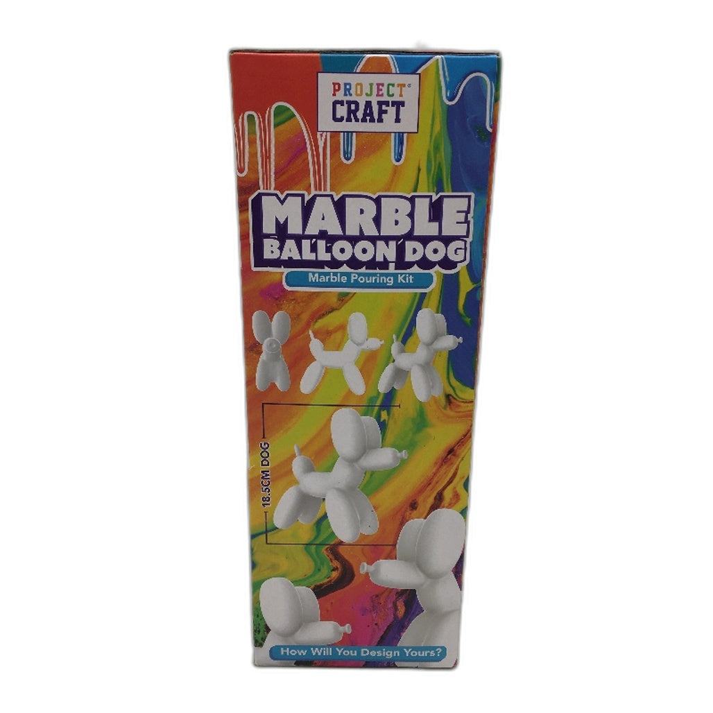 Project Craft Marble Balloon Dog Pouring Paint Art Kit Neon Edition Age 8+ NEW