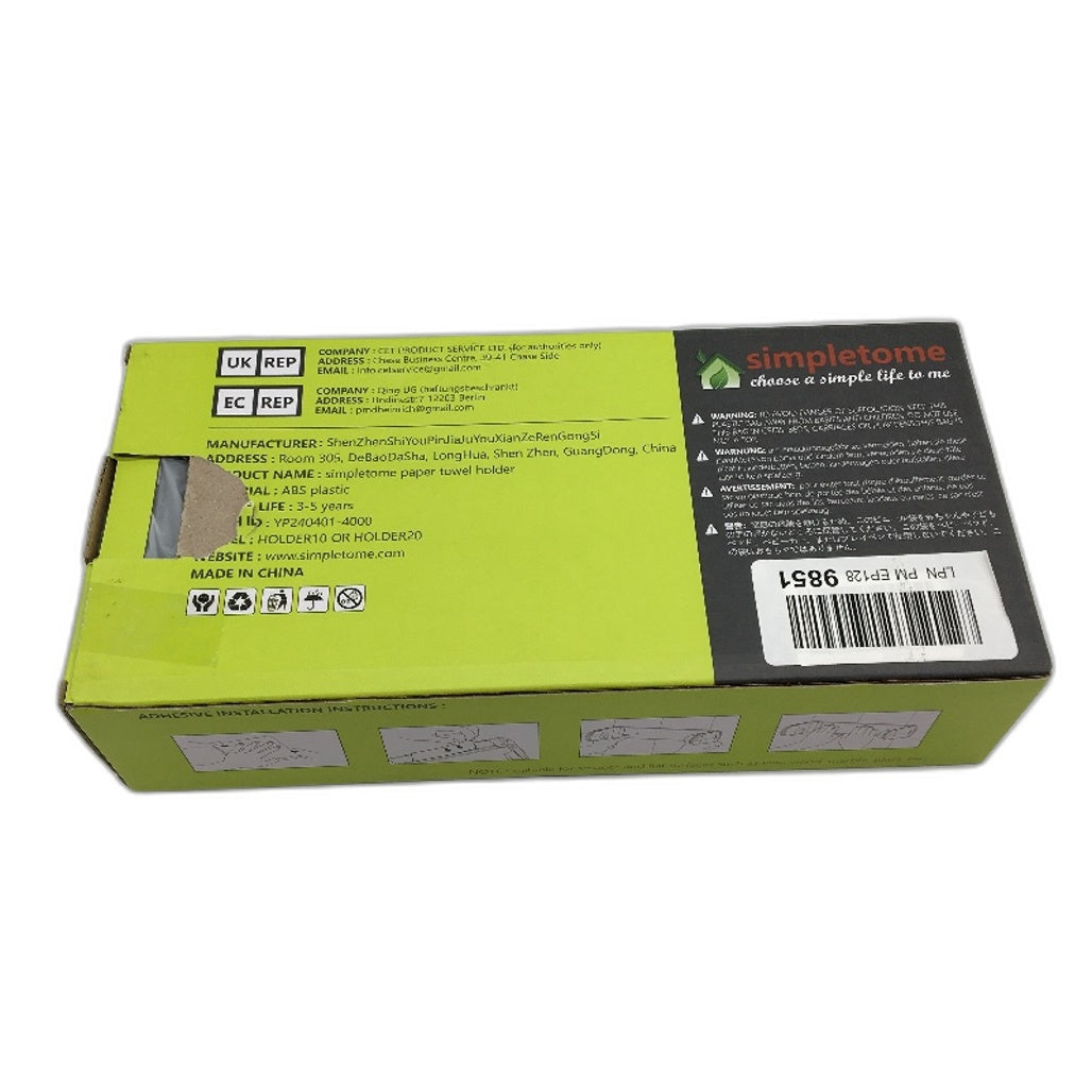 Simpletome Under Cabinet Paper Towel Retractable Roll Holder 9.4-11 Inch NEW