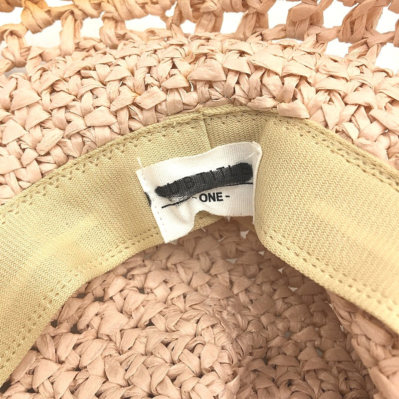 Subtitled North Straw Paper Woven Beach Bucket Hat Tie Dye Orange One Size NEW