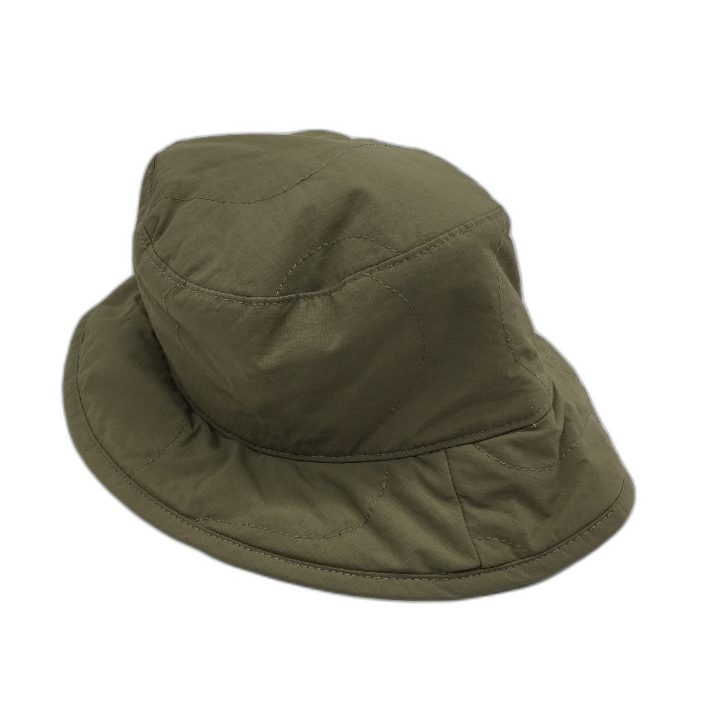 Subtitled Quilted Reversible Bucket Hat Unisex One Size Green & Khaki NEW
