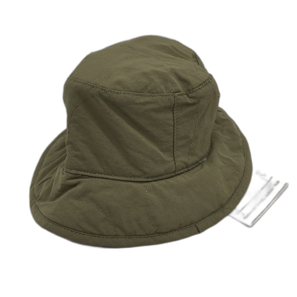 Subtitled Quilted Reversible Bucket Hat Unisex One Size Green & Khaki NEW