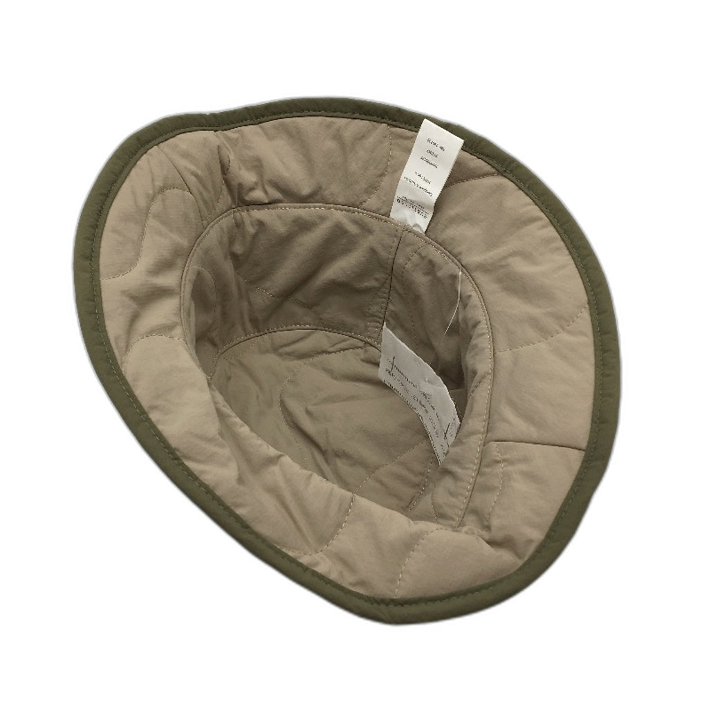 Subtitled Quilted Reversible Bucket Hat Unisex One Size Green & Khaki NEW