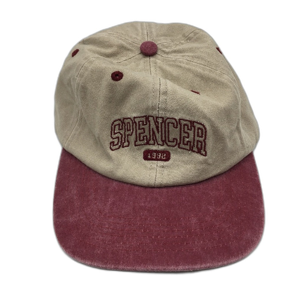 Spencer Project 1992 Vintage Style Cotton Cap Unisex One Size Red & Khaki NEW